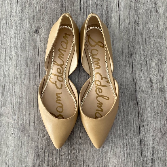 Sam Edelman Shoes - SAM EDELMAN Nude Leather Rodney Flats Size 6.5
